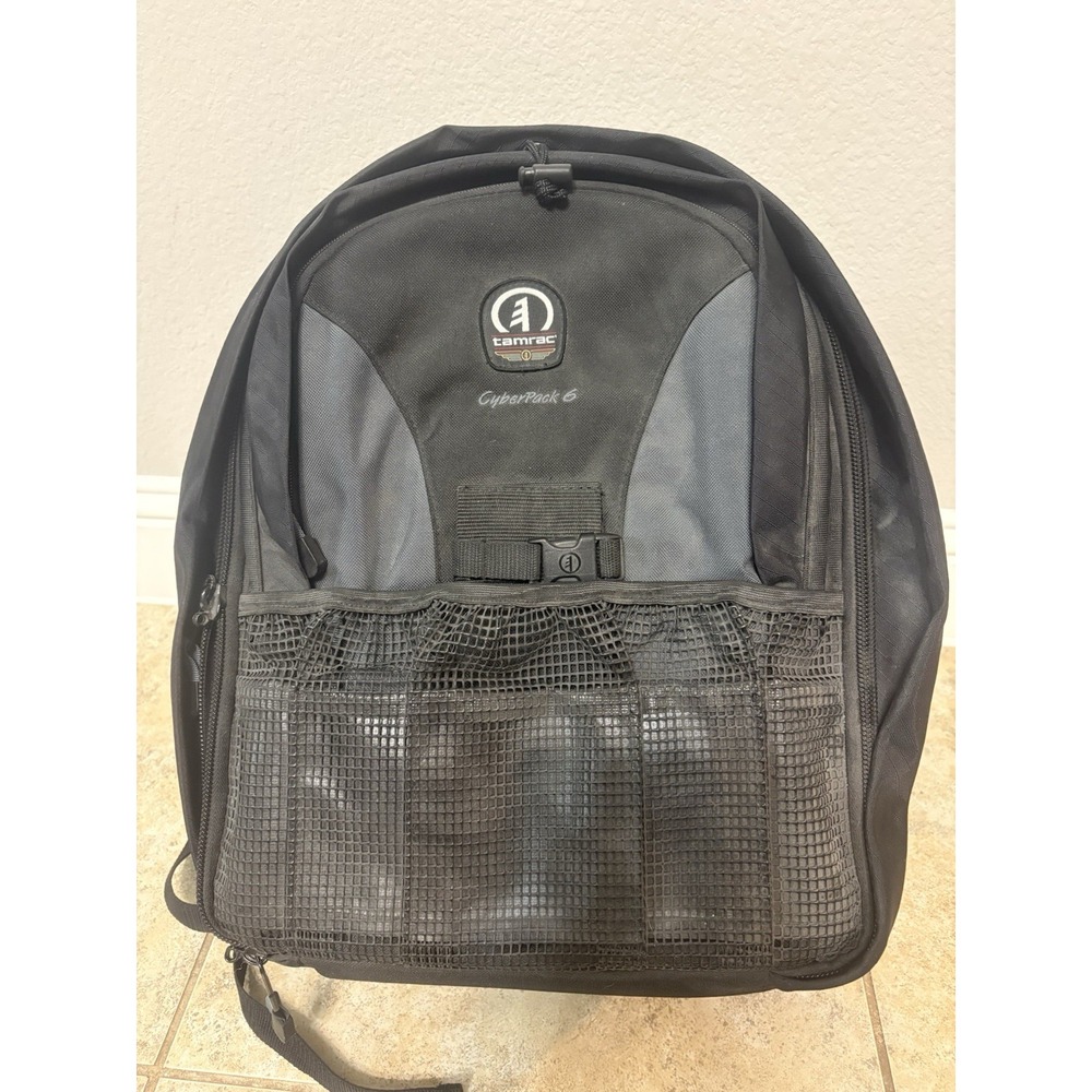 Tarmac Cyber Pack 6 Camera & Laptop Backpack Original Padding Dividers Black Gre
